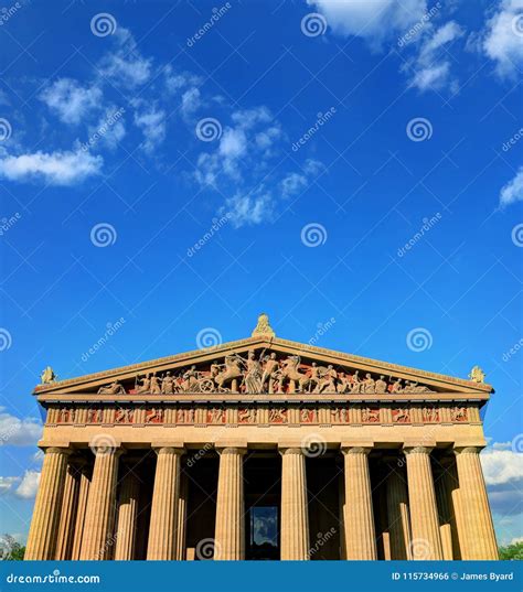 The Parthenon in Nashville, Tennessee Stock Photo - Image of dark ...