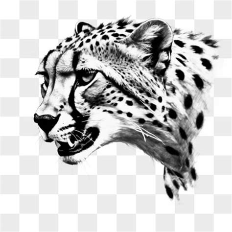 Download Stunning Cheetah Head Drawing Sketches Online - Creative Fabrica