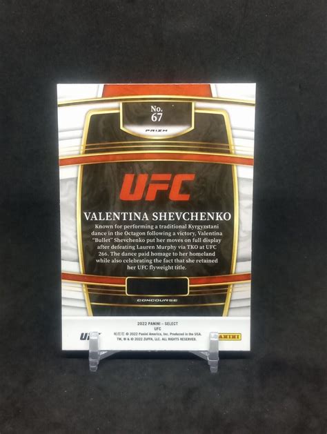 2022 Panini Select UFC Concourse Orange Flash Prizm 67 Valentina