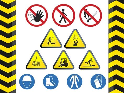 Construction hazard signs — Stock Vector © krabata #3632385