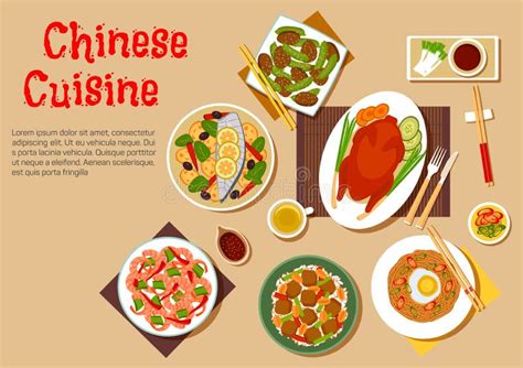 Popular Dishes Of Chinese Cuisine Icon Flat Style Stock Vector Image 70813628