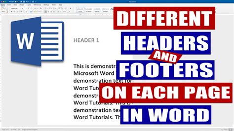 How To Have Different Headers In Word Different Headers On Each Page Youtube