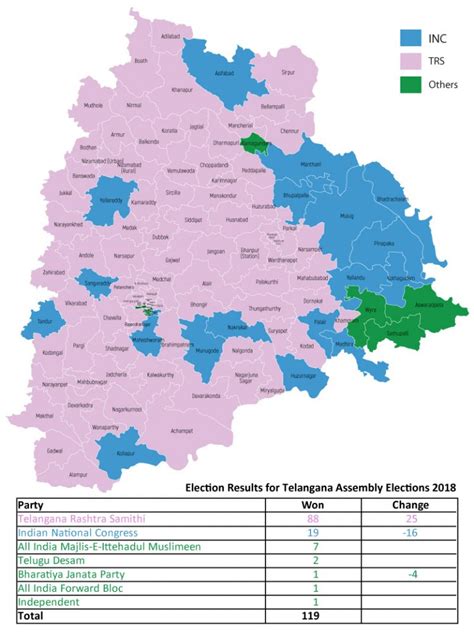 Telangana Assembly Map My India