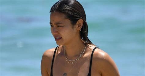 Asian Babes Jamie Chung Black Bikini Pics At The Beach In Miami