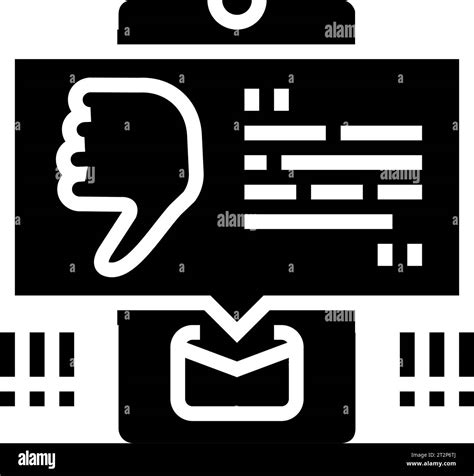 Offensive Messages Cyberbullying Glyph Icon Vector Illustration Stock