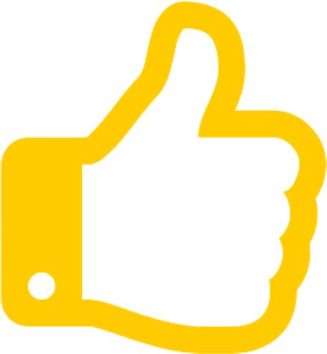 Download High Quality thumbs up transparent yellow Transparent PNG ...