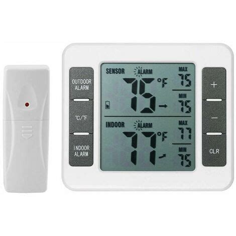 Thermometre Numerique Sans Fil Refrigerateur Alarme Sonore Thermometre