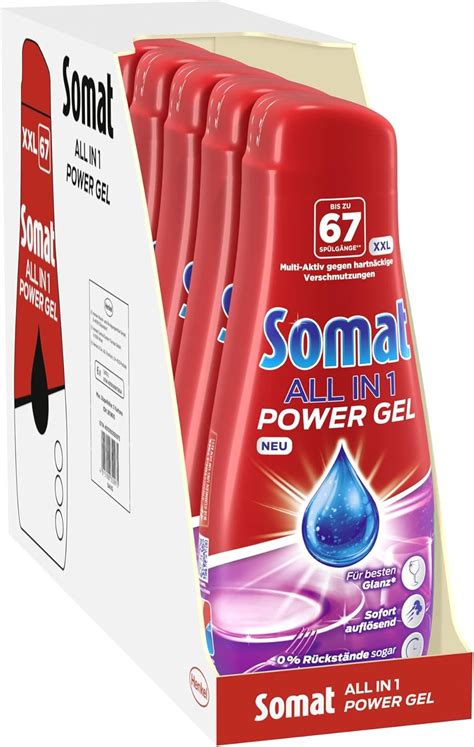 Somat All in 1 Power Gel 6 x 67 Spülgänge Geschirrspülmittel für den