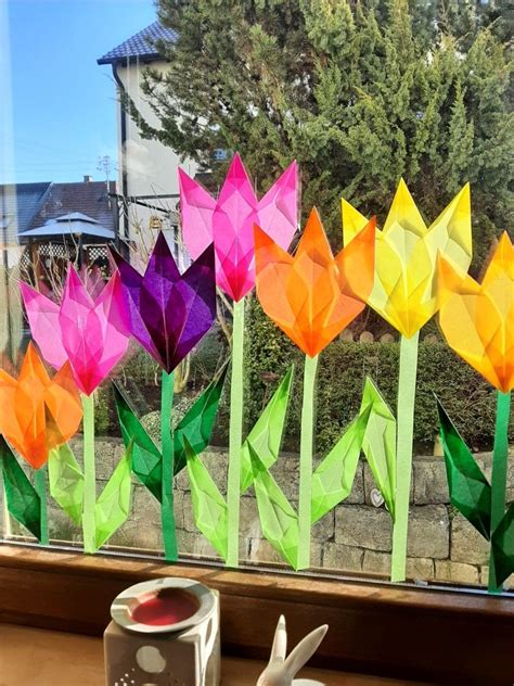 Blumen Basteln F Rs Fenster Easter Diy Easter Spring Easter Crafts