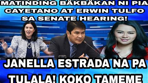 Matinding B Kb Kan Ni Pia Cayetano At Erwin Tulfo Sa Senate Hearing