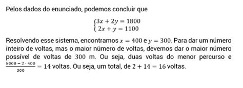 Enem A Soma Do N Mero De Voltas Em Torno Dos Dois Circuitos