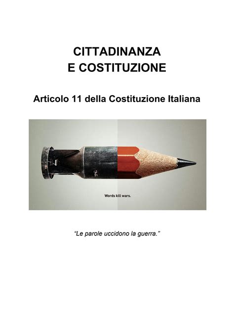 Solution Articolo 11 Della Costituzione Italiana Studypool