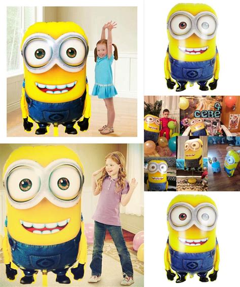 [visit To Buy] Large Size Despicable Me 92 65cm Cartoon Foil Minion