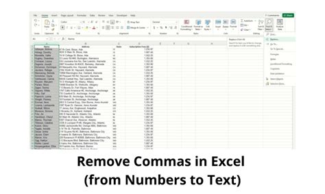 Remove Commas In Excel From Numbers Or Text