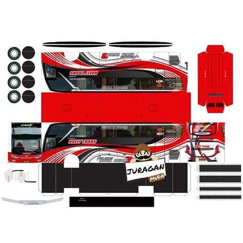 Jual Diy Miniatur Bus Nafit Trans Jetbus Papercraft Lembaran Shopee