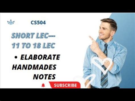 CS504 Lecture 11 To 18 Mid Term Preparation Vu Short Lectures Rm