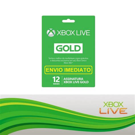 Xbox Live Gold 12 Meses Xbox 360 Xbox One Envio Em 10 Min - R$ 159,99 ...