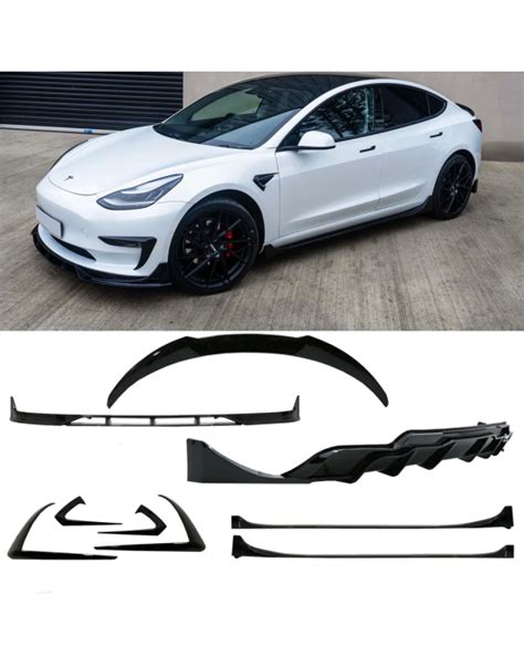 Tesla Model 3 Aero Body Kit Piano Black