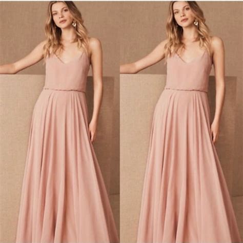 Jenny Yoo Dresses Bhldn Jenny Yoo Inesse Light Peach Blush