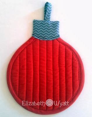Stripey Christmas Ornament Hot Pad Tutorial
