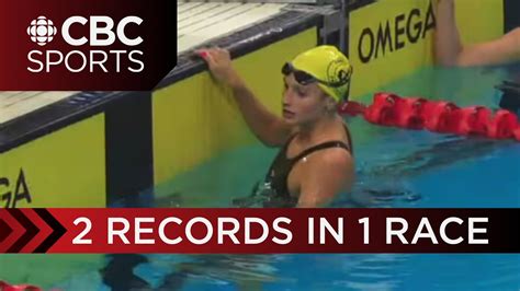 Summer Mcintosh Breaks Two Records In The M Freestyle Event At