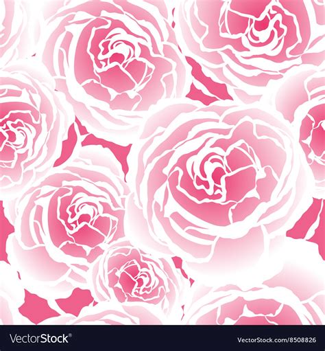 Seamless Pink Floral Pattern With Roses Royalty Free Vector