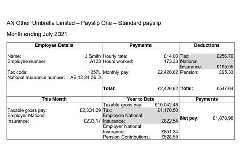 Check Your Payslip If You Work Through An Umbrella Company Gov Uk