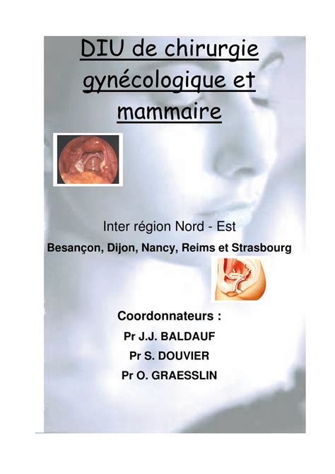 Pdf Diu De Chirurgie Gyn Cologique Et Mammaire Accueilunistramed U