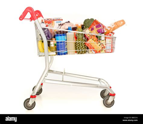 Selfservice Supermarket Full Shopping Trolley Cart Stock, 41% OFF