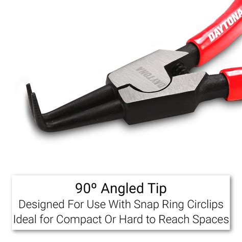 Daytona Dbnp1 133mm 5 14 90° Angled Tip External Circlip Pliers