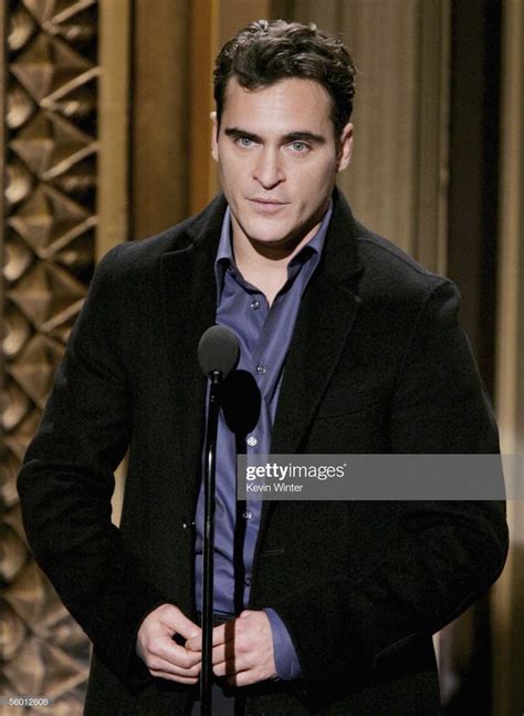 Actor Joaquin Phoenix speaks on stage during the "I Walk The Line: A ...