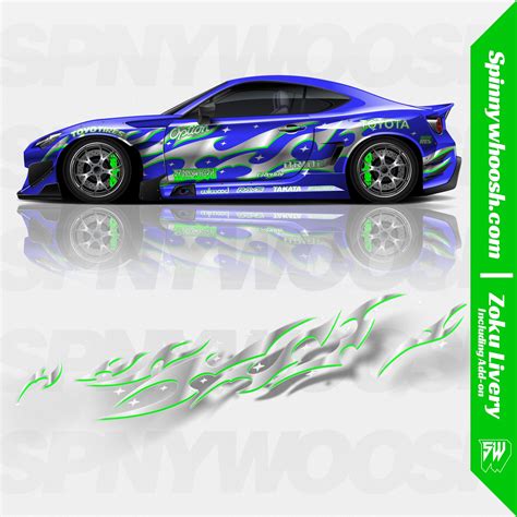 zoku tribal drift car livery spinnywhoosh graphics
