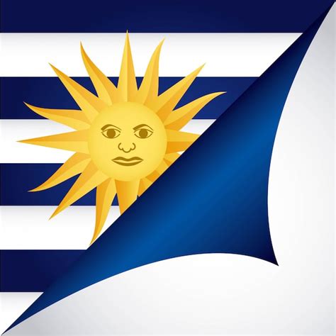 Uruguay design über weißer hintergrundvektorillustration Premium Vektor