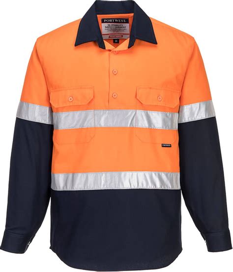 Uniform Australia Prime Mover Mc Hi Vis Cotton Drill Shirt Scrubs