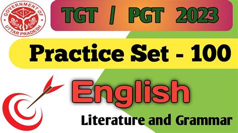 Practice Set 100 English Literature And Grammar For Tgt Pgt Lt Grade