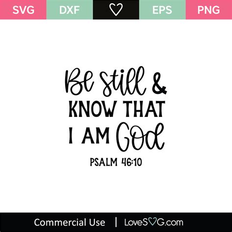 Be Still And Know Svg