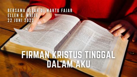 Renungan Pagi Bersama Allah Di Waktu Fajar Jun Firman