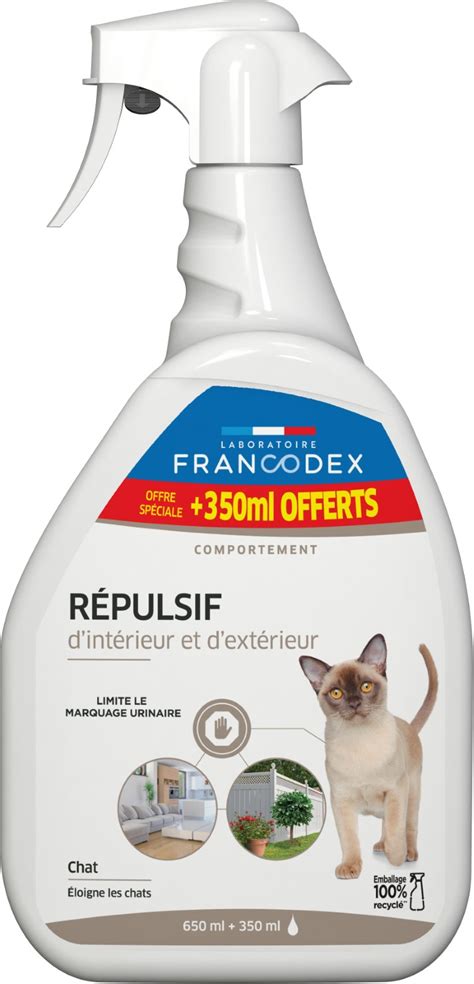 Comportement Chat Francodex Répulsif dintérieur et dextérieur pour