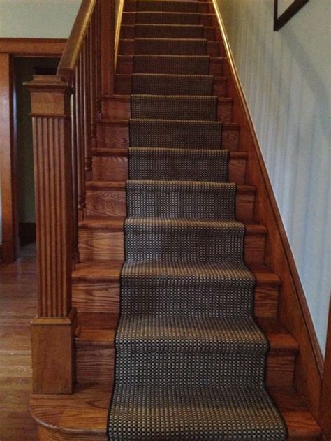 The new stair runner! How-to directions at www.simplyturquoise.com Dark ...