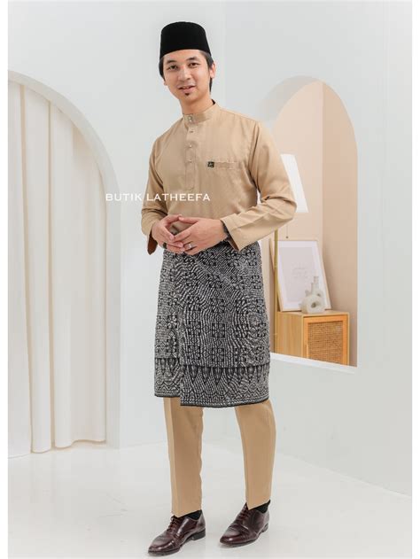 Baju Melayu Warna Nude Premium Edition Saiz Besar Plus Size Shopee Malaysia
