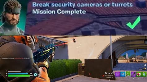 Break Security Cameras Or Turrets Fortnite Youtube