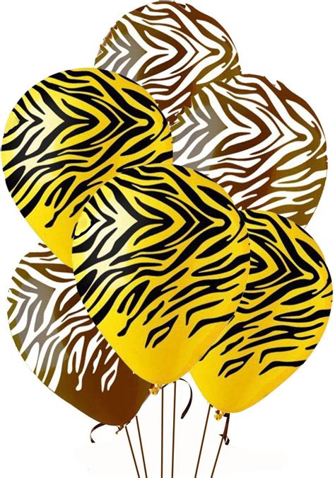 PMU Zebra Balloons PartyTex 11 Inch Premium Assorted Yellow With Black