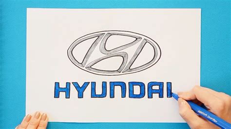 How to draw Hyundai Logo - YouTube