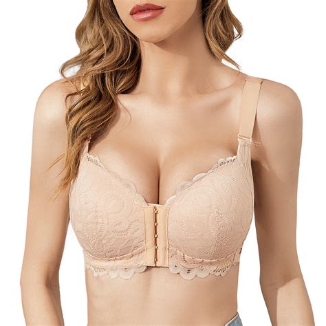 Fallsweet Front Close Push Up Bra Wireless Lace Brassiere Multiway Full Coverage