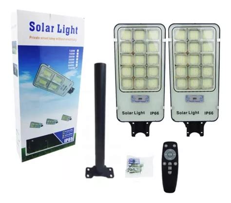 X2 Focos Solares Exterior Foco Led Con Sensor 1000w Soporte