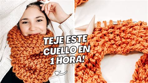 Teje Este Cuello En Una Hora Tutorial Dos Agujas Danii S Ways Youtube