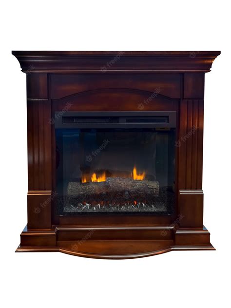 Premium Photo | Classic elegant wooden fireplace