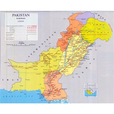 Gifts Delight Laminated X Poster Physical Map Maps Of Pakistan