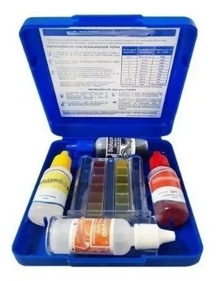 Kit Teste 3 Em 1 Ph Cloro Alcalinidade P Limpeza De Piscina MercadoLivre