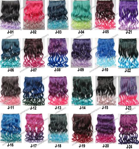 Aliexpress.com : Buy 24Colors Colorful Hair Extension Gradient Curly ...